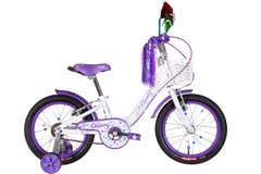Детский велосипед 16" Formula CHERRY 2024, белый с сиреневым
