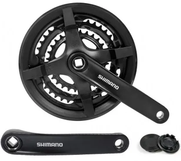 Шатуны Shimano FC-TY301 Tourney 42/34/24Т 175мм, чёрный