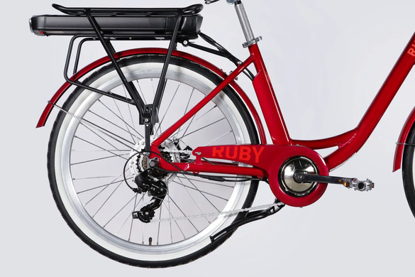 Электровелосипед 26" Dorozhnik eRUBY 48B 15А*г 500Вт (2026), 17", бордовый