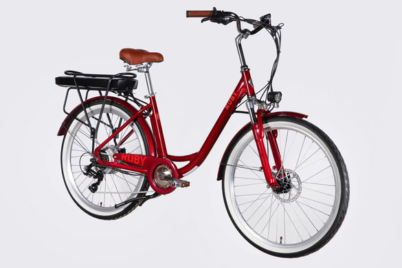 Электровелосипед 26" Dorozhnik eRUBY 48B 15А*г 500Вт (2026), 17", бордовый