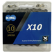 Ланцюг KMC X10 Gray 1/2 X 11/128 114 ланок з замком в боксі, сірий