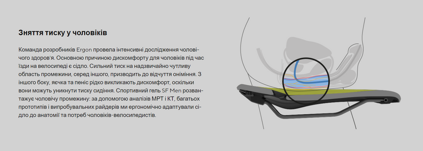 Сідло Ergon SF Sport Gel Men, чорний, M/L