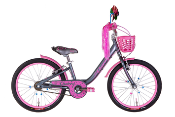Велосипед 20" Formula CHERRY 2024, темно-сірий з рожевим