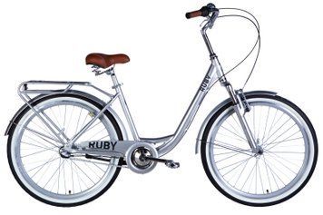 Велосипед 26" Dorozhnik RUBY PH 2025, 17", светло-серебристый