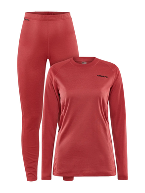 Термобілизна жіноча Craft Core Warm Baselayer Set Woman, червоний, XS