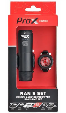 Комплект фар ProX Ran S Set, 700Lm + Bootes 20Lm USB, чорний