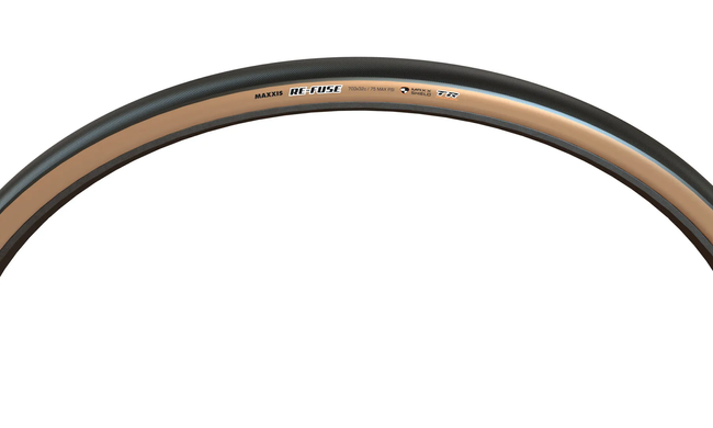 Покришка MAXXIS RE-FUSE 700X32C TPI-60 Carbon Fiber MAXXSHIELD/TR, коричневий