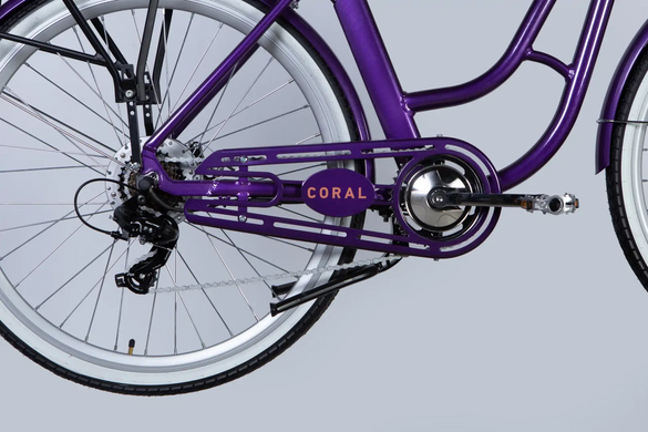 Электровелосипед 28" Dorozhnik eCORAL 48B 13А*г 500Вт (2026), 19", фиолетово-синий