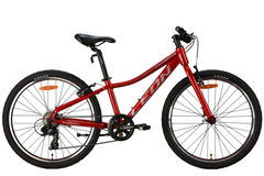 Велосипед 24" Leon JUNIOR Vbr 2024, червоний із сірим