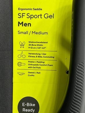 Сідло Ergon SF Sport Gel Men, чорний, S/M