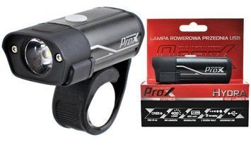 Фонарик ProX Hydra Cree + 2Led 400Lm USB, чёрный