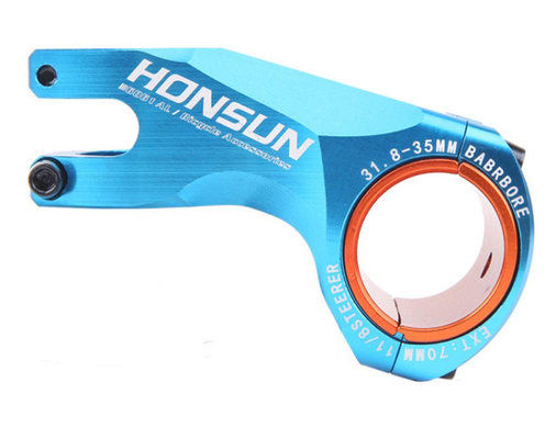Вынос руля HONSUN S105 31,8/35 х 70 мм, голубой
