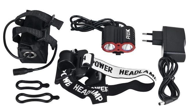 Передня фара ProX Dual II Power 2xCree, чорний з червоним