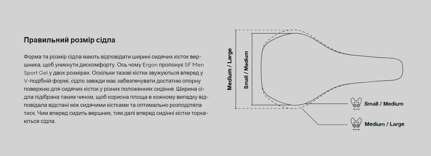 Сідло Ergon SF Sport Gel Men, чорний, S/M