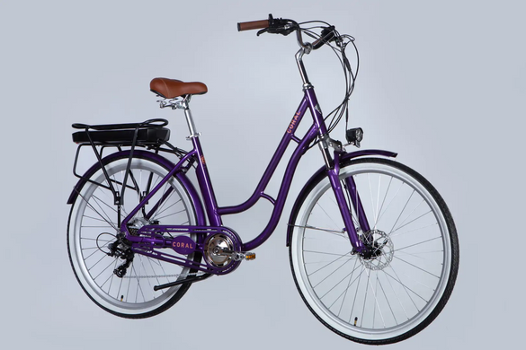 Электровелосипед 28" Dorozhnik eCORAL 48B 17.5А*г 500Вт (2026), 19", фиолетово-синий