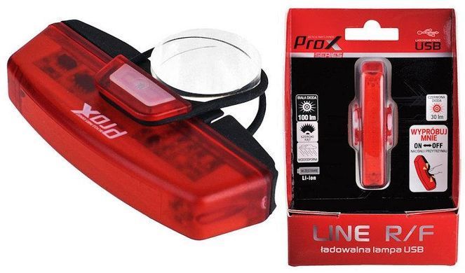 Фара задня ProX LINE R USB, червоний