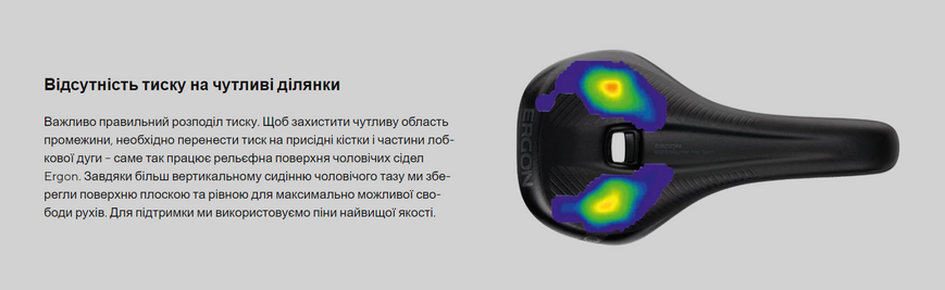 Сідло Ergon SM E-Mountain Sport Men, чорний, S/M