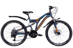 Велосипед 24" Discovery ROCKET AM2 DD 2022, 15", темно-синій з помаранчевим