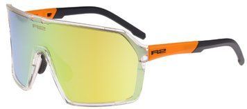 Окуляри R2 FACTOR clear-orange (TR90), лінза smoke (Polarized TAC), покриття orange full revo