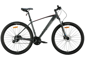 Велосипед 29" Leon TN-80 AM Hydraulic lock out HDD 2024, 19", графітовий/чорний/червоний