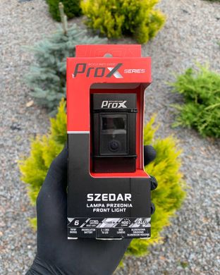 Фара передня ProX Szedar 400Lm, 1500mAh, USB-C, чорний