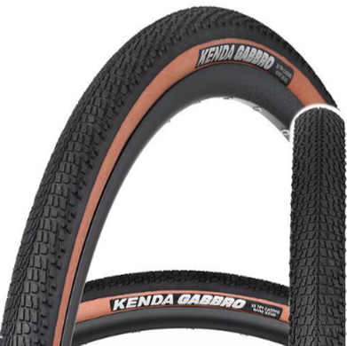 Покрышка Kenda K1266 Gabbro 700 X 40C 30TPI черный с коричневым боком, коричневый