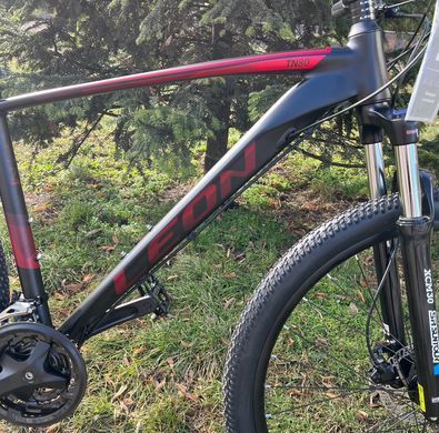 Велосипед 29" Leon TN-80 AM Hydraulic lock out HDD 2022, 19", чорний з червоним