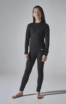 Термобілизна дитяча Craft Core Dry Baselayer Set Junior, чорний, 110/116 см