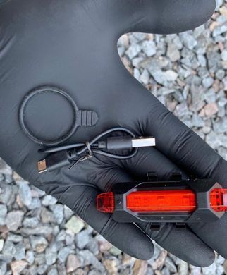 Задняя фара BauTech DC-918 / AQY-093, аккум. Li-ion, micro USB, чёрный
