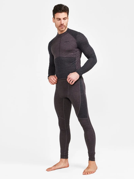 Термобілизна чоловіча Craft CORE WOOL MIX SET MAN, чорний, XS