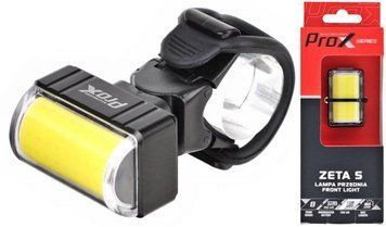 Фара передняя ProX Zeta S Cob Led 160 Lm 500 mAh USB, жёлтый