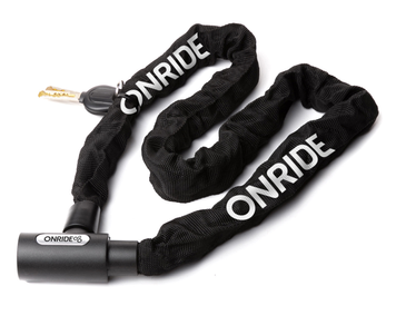 Замок цепной ONRIDE Tie Lock Superior 30 под ключ, 6x1000 мм, чёрный