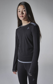 Термокофта дитяча Craft Fuseknit Comfort RN LS Junior, чорний, 122/128 см