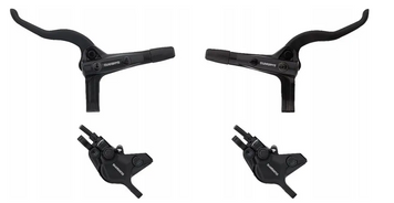 Тормоз гидравлический Shimano BR-MT410, 1000/1700 мм, пара, чёрный