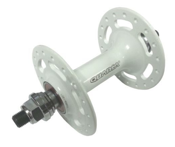 Втулка передня Quando KT-DP6F 32H, nut 140mm для фікс, на гайках, білий