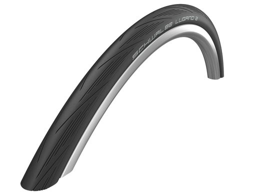 Покрышка 700x25C (25-622) Schwalbe LUGANO II K-Guard B/B-SK HS471 SiC 50EPI, чёрный