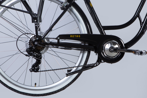 Электровелосипед 28" Dorozhnik eRETRO FR 36V 12.5Ah 500W (2025), 19", чёрный