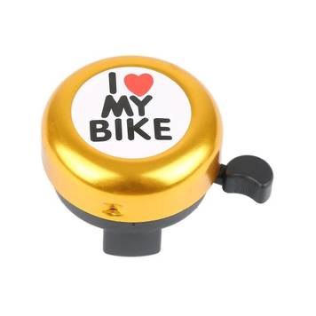 Дзвінок DN BL-005 I love my bike, золотий