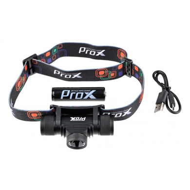 Фара налобна ProX Aries 1 Cree XP-G2 500Lm, USB, чорний