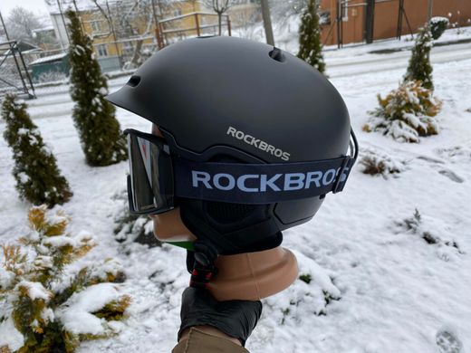 Горнолыжный шлем RockBros Origo, чёрный, L (58-61 см)