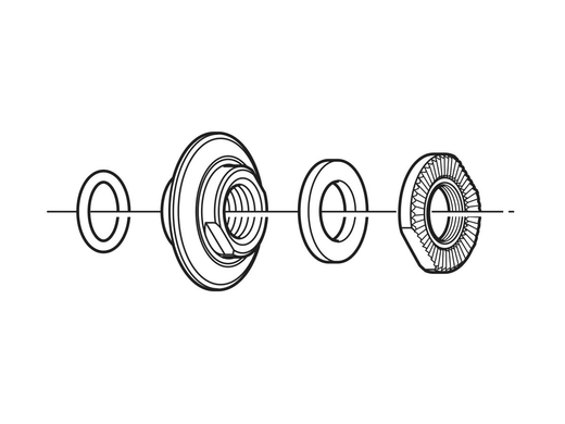 Конус передньої втулки Shimano HB-M595 правий, чорний