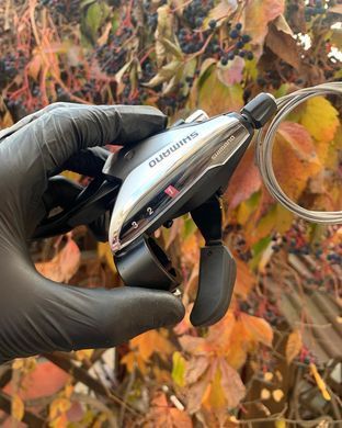 Моноблок левый Shimano ST-EF65 3 скорости, серый