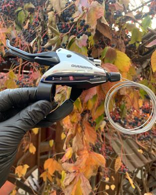 Моноблок левый Shimano ST-EF65 3 скорости, серый