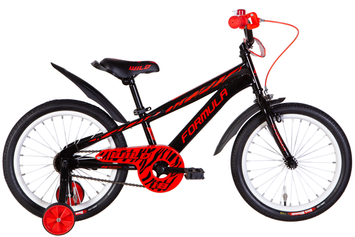 Велосипед 18" Formula WILD 2024, черный с красным
