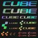 Наклейки CUBE на раму велосипеда, oil slick