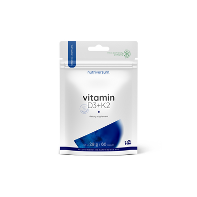 Вітаміни Nutriversum VITAMIN D3+K2, 60 капсулул