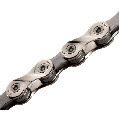 Цепь KMC X9 Silver/Gray 1/2 X 11/128 122 звеньев с замком в боксе, серый