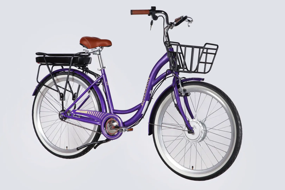 Електровелосипед 26" Dorozhnik eAQUAMARINE 36B 13А*г 500Вт (2026), 17", фіолетовий