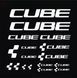 Наклейки CUBE на раму велосипеда, белые