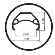 Обод 26 Weinmann Disk Bull (32 спиц), чёрный